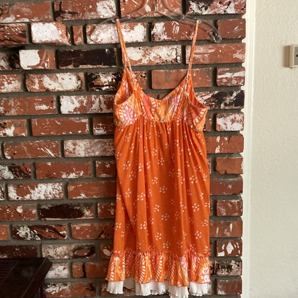 SO Orange Spaghetti Strap Summer Dress M - Picture 4 of 4